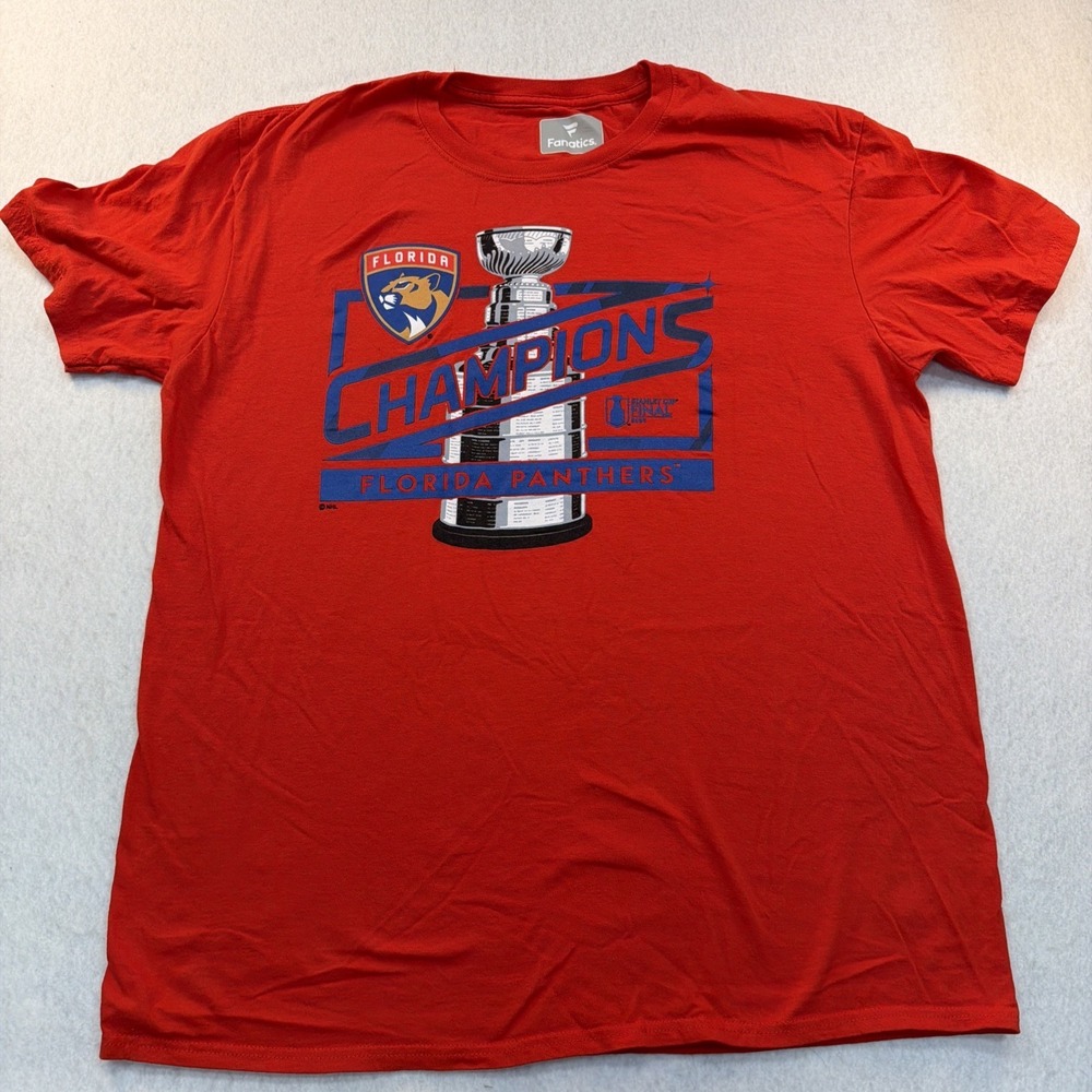 NHL Florida Panthers Fanatics Stanley Cup Champions 2024 Men's XL Shirt